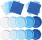 CMUSKO 60Pcs Blue Plates and Napkins-Light Blue Party Supplies Gradient Blue by CMUSKO