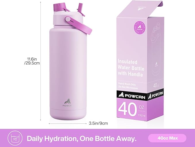 POWCAN 40 oz Insulated Water Bottle - Image 6