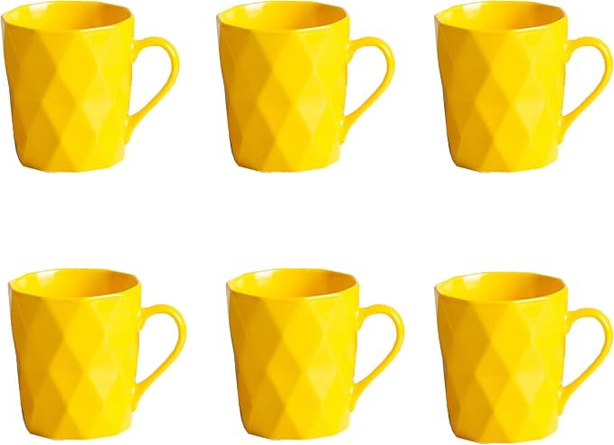 11 Ounce Porcelain Mugs, Tea and Cocoa Mug Set by MIWARE