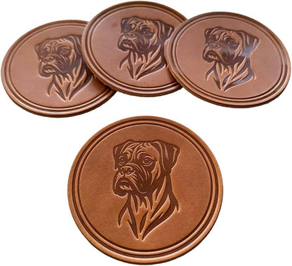 Dog Breed Leather Coasters – Premium Full Grain Table Protectors - Image 2