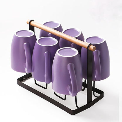 Coffee Mugs Set of 6, 12oz Ceramic Coffee Mugs - Image 7
