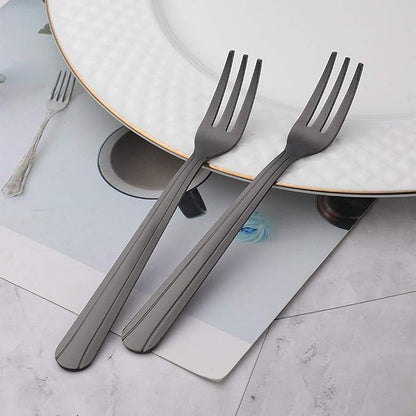 Oyster Fork Set of 12, 5.4 Inch Stainless Steel Cocktail Forks, 3 Tines Mini - Image 2