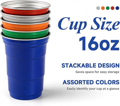16oz Aluminum Cups Reusable Metal Party Cup - Image 6
