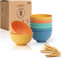 PYRMONT Wheat Straw Bowls Set of 8 Unbreakable Small Bowls 10 Oz Alternative by PYRMONT