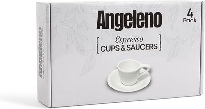 ANGELENO Coffee Espresso Cups Set of 4, 2.7oz Porcelain Ceramic Demitasse Cups - Image 6