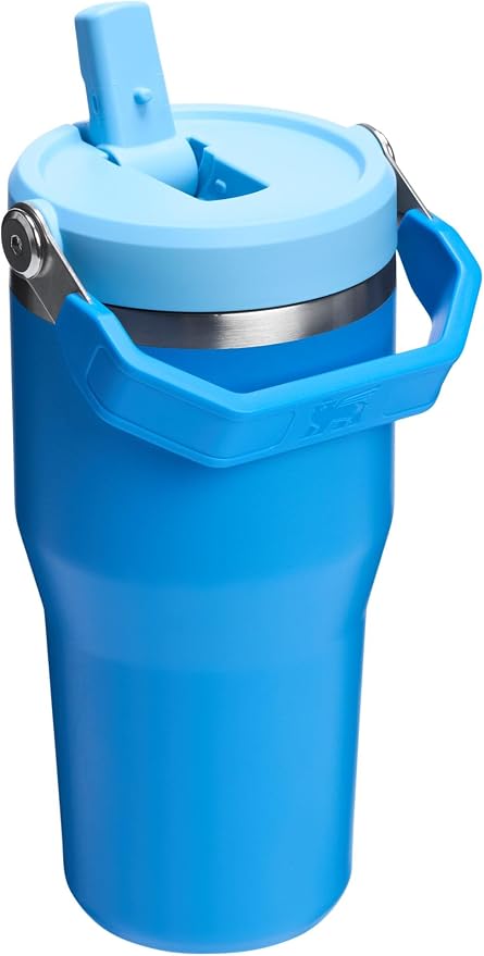 STANLEY IceFlow 2.0 Flip Straw Tumbler, 20 oz, Azure | Easy Carry Handle | - Image 3