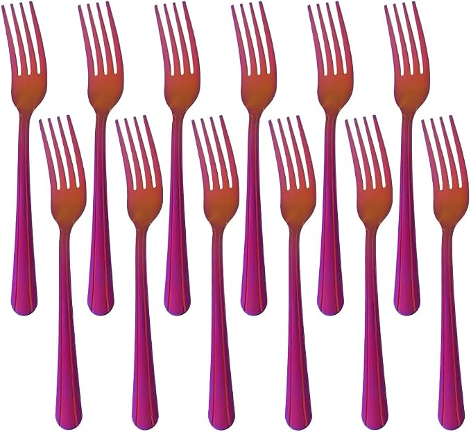 12 Pieces Dinner Fork, Stainless Steel Silverware Forks, 7.1 Inches Metal Fork by KitchenDining