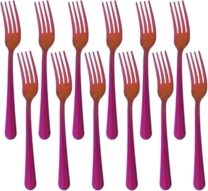 12 Pieces Dinner Fork, Stainless Steel Silverware Forks, 7.1 Inches Metal Fork by KitchenDining