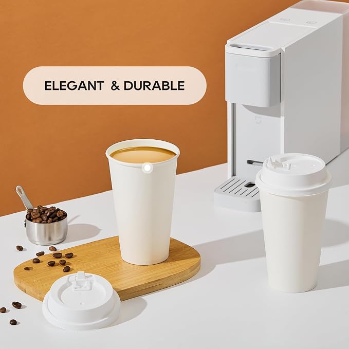 JOLLY PARTY 16 oz Paper Coffee Cups, Disposable Paper Cup - Image 3