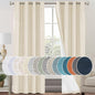 PrinceDeco 100% Blackout Curtains 96 Inches Long 2 Panels Sets Linen Black Out Curtains for Bedroom Thermal Curtains Room Darkening with White Liner Backing for Nursery Decor,52X96 Inch,Bleached Sand