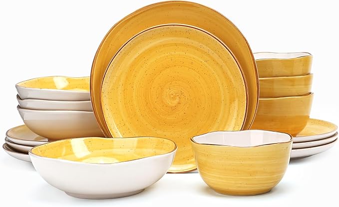 Highland 16-Piece Dinnerware Set Service by HomeVSS