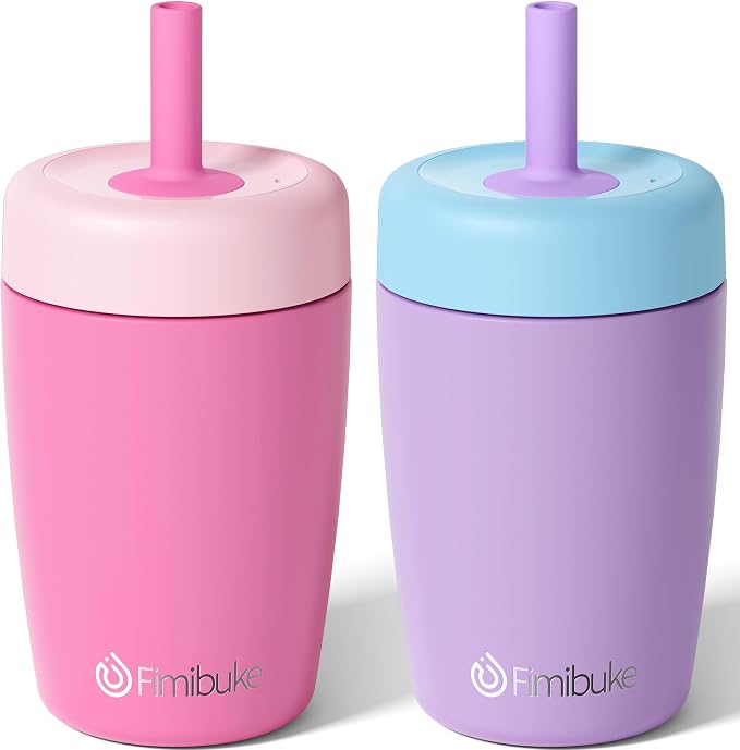 Fimibuke Toddler Cups Spill Proof, 12 OZ Sippy Cup by Fimibuke