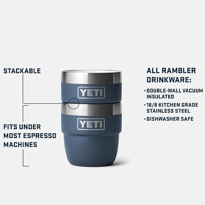 YETI Rambler 4 oz Stackable Cup, Stainless Steel, Vacuum Insulated - Image 2