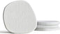 Diatomaceous Earth Coasters Set of 4 for Drinks, Moisture Water Absorbent Stone Coasters for Table Desk at Work, Water Absorbing Instant Drying Diatomite, Modern White