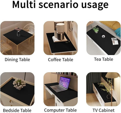 Table Pads for Dining Room Table Rectangular - 42x70 Inch Waterproof Easy to Clean Can Conceal Flaws Protector The Table Top from Scratches Used for Dining (Black+Black 42x70)
