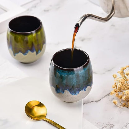 3 oz Ceramic Mini Espresso Cups Set of 4, Morandi Color - Image 6