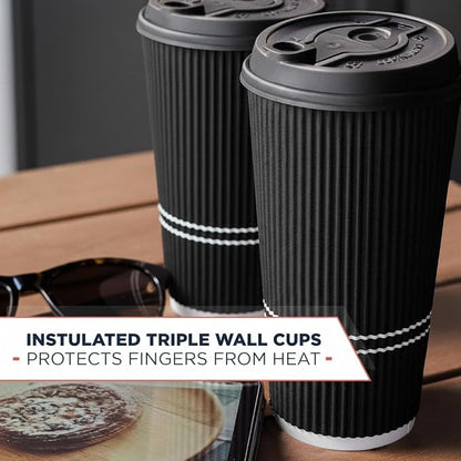 To Go Coffee Cups With Lids - 22 oz Disposable Coffee Cup With Lid. Large Togo - Image 4