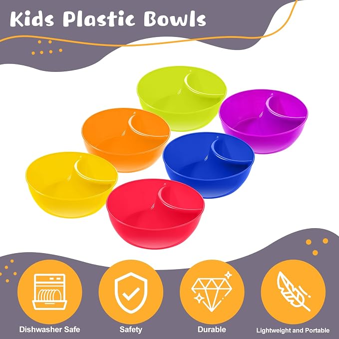 Weewooday Snack and Dip Bowls, Chips Serving Bowls Anti Soggy Divided Bowl - Image 5