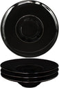 Ceramics Rimmed Soup Bowls 8.8 oz, Black 11.6 inch Exquisite small soup plate Set of 4, Pasta plates With Rim is the best choice for hotels, kitchens, fine restaurants and gourmets