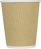 Karat 8 oz Ripple Insulated Coffee Cup Disposable Paper Hot Cup, Sturdy and by Karat