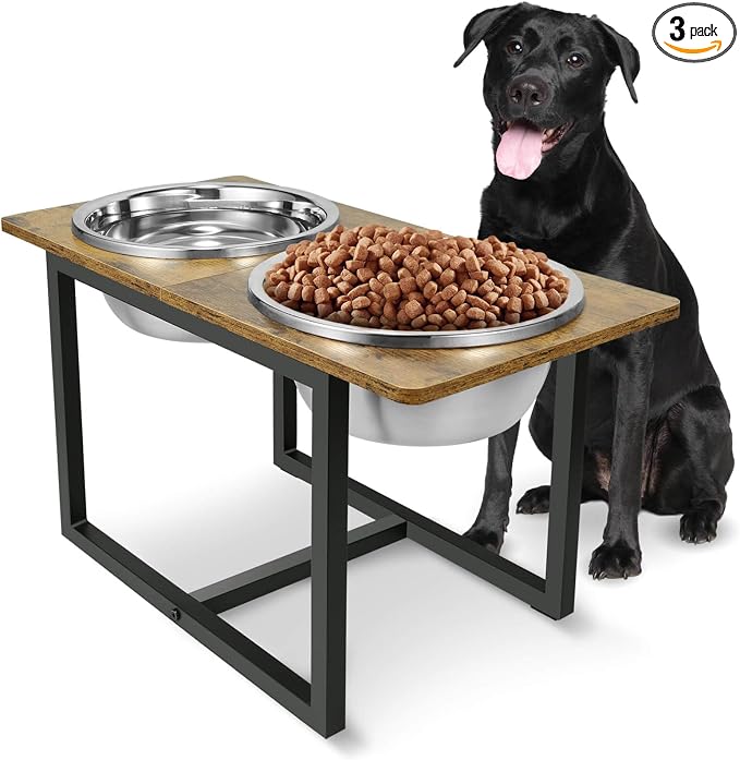 Elevated Dog Bowls for Large Dogs, Raised Dog Bowl Stand by Spacnom