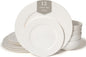 New Bone China 12 Piece Dinnerware Set, Santorini Collection, Daily Use China by SquareHouse