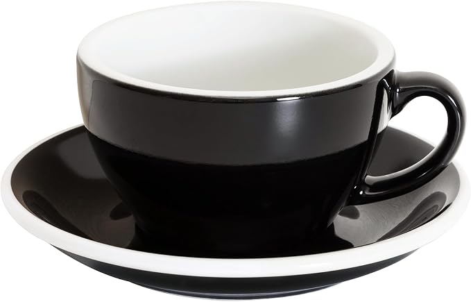 Loveramics Cappuccino Cup with Saucer, 8 oz Ceramic Coffee cup with Round Bottom by LoveramicsUSA