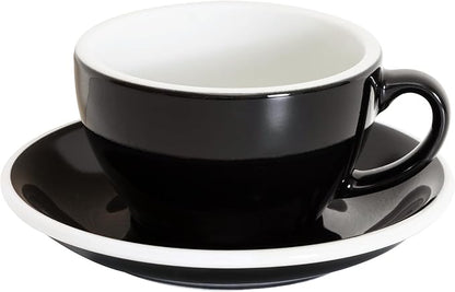 Loveramics Cappuccino Cup with Saucer, 8 oz Ceramic Coffee cup with Round Bottom by LoveramicsUSA