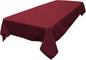 LA Linen Polyester Poplin Washable Rectangular Tablecloth, Stain and Wrinkle Resistant Table Cover 60x90, Fabric Table Cloth for Dinning, Kitchen, Party, Holiday 60 by 90-Inch, Burgundy