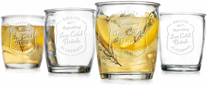 Glaver's Glass Tumblers Premium Drinking Glasses set Of 4 Genuine Artisan-Made - Image 4