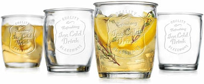 Glaver's Glass Tumblers Premium Drinking Glasses set Of 4 Genuine Artisan-Made - Image 4
