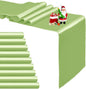 10-Pack Green Satin Table Runner 12 x 108 Inch Long Bright and Smooth Silk by Pufogu