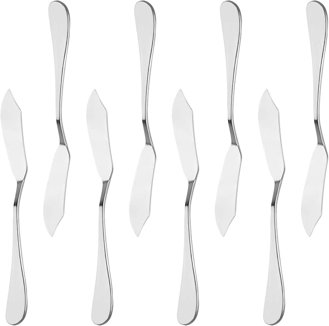 8pcs Stainless Steel Butter Knife, Cheese/Butter Spreaders, Breakfast Spreads by KINMINGZHU