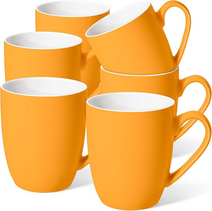 Urbanstrive 16 oz Large Coffee Mugs Set of 6 Ceramic Coffee Mug White Coffee by Urbanstrive