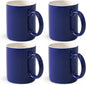 12 oz Cup Plain Gloss Blue Ceramic Coffee Mug Set of 4 by Momugs