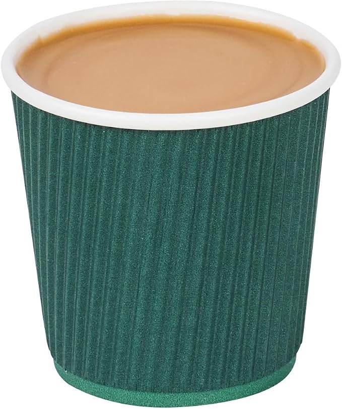 4 oz Forest Green Paper Coffee Cup by Restaurantware