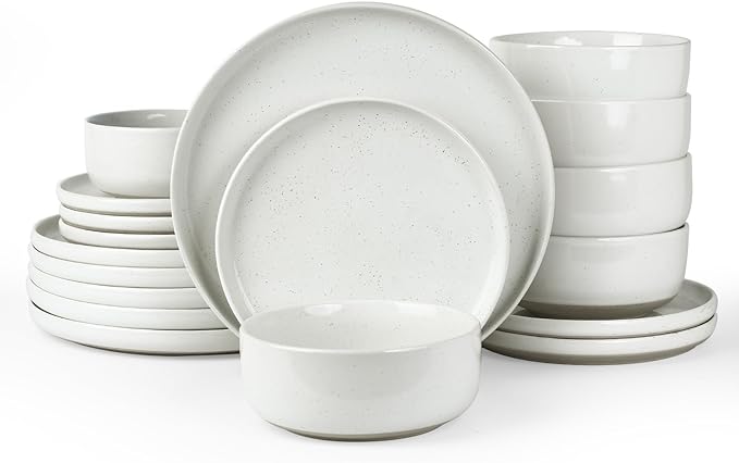 Famiware Milkyway 18-Piece Stoneware Dinnerware Set, Dishes Set by Famiware