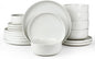 Famiware Milkyway 18-Piece Stoneware Dinnerware Set, Dishes Set by Famiware