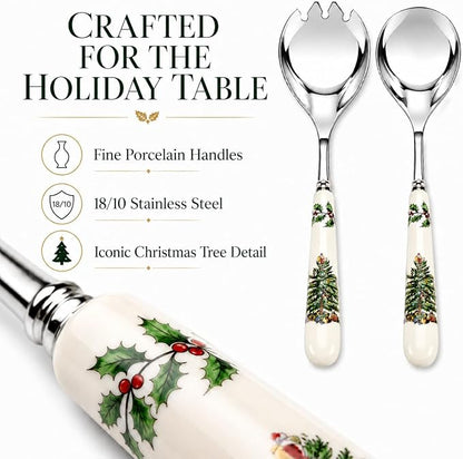 Spode – Christmas Tree – Christmas Tree Salad Servers - Image 3