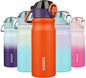 BJPKPK 18 oz Water Bottle with Straw & Handle, Insulated Stainless Flask | Leak by BJPKPK