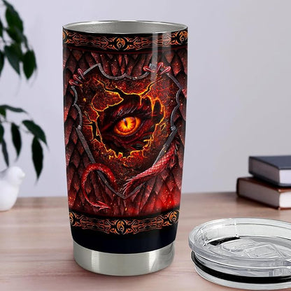 SANDJEST Dragon Tumbler 20oz Stainless Steel Insulated Coffee Travel Mug Cup - Image 2