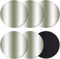 Ombre Seaweed Green Coasters Set of 6, Modern Minimalist Geometric Gradient by PIEPLE