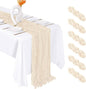 6 Pack Ivory Cheesecloth Table Runner 20 x 120 Inch Gauze Table Runner Fabric by Unknown