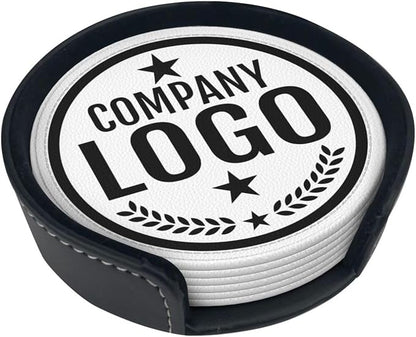 Custom Leather Coasters with Logo - Image 5