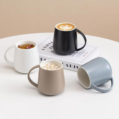 Eyoriza 15Oz Matte Ceramic Coffee Mug, Big Handle, Microwave and Dishwasher Safe - Image 8