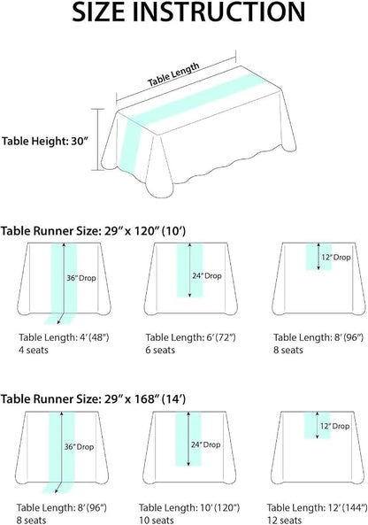 Ling's Moment Light Green Gauze Cheesecloth Table Runner, 14FT | Sage Green - Image 5