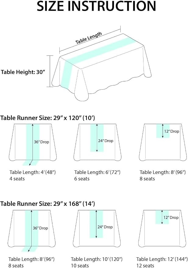 Ling's Moment Moss Green Gauze Cheesecloth Table Runner, 14FT | Olive Green - Image 6