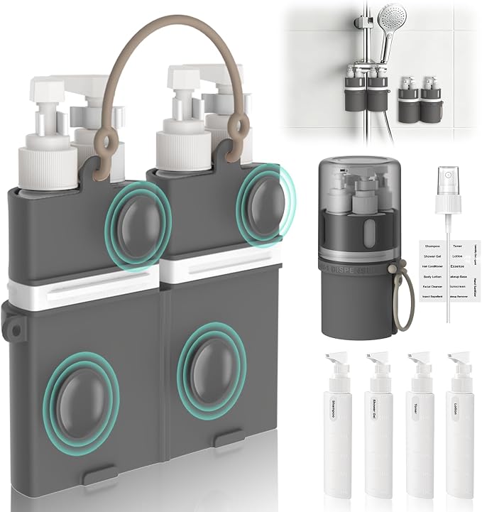 4 in 1 Travel Dispenser Bottle, Travel Toiletry Bottles by Unknown