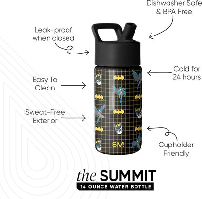 Simple Modern Batman Kids Water Bottle & Toddler Cup | 14oz | Insulated - Image 2