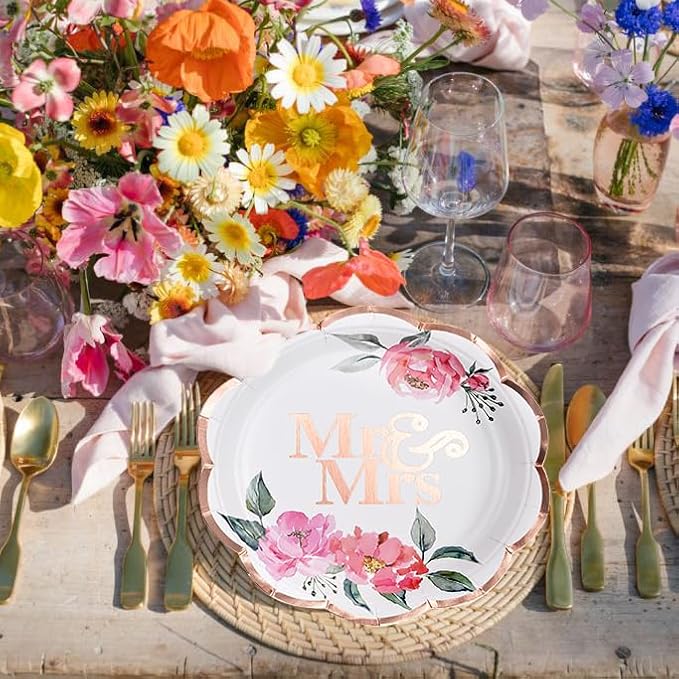 WRAPAHOLIC 25Pcs Wedding Paper Plates - Image 5